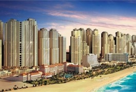Це розкішний 2-кілометровий пляж, який тягнеться уздовж набережної Jumeirah Beach Walk - Jumeirah Beach Residence