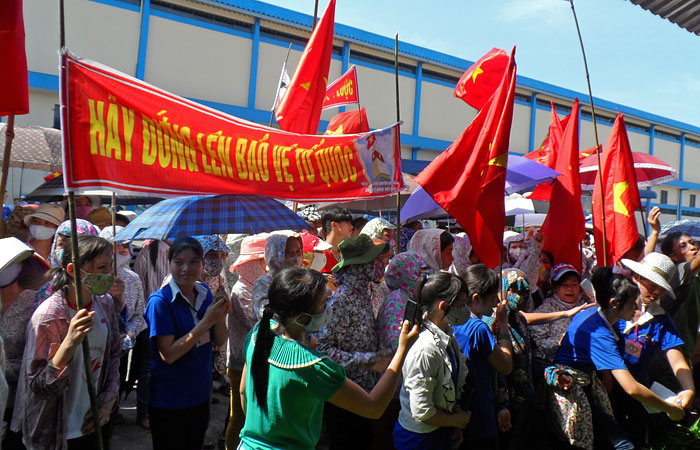 Протестуючі робочі розгромили і підпалили близько 15 заводів, вирішивши, що вони належать китайцям   В'єтнамські демонстранти під час акції протесту